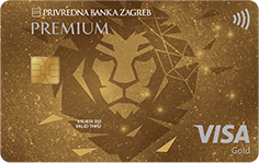 Premium Visa Gold vezana uz tekući račun u PBZ-u 