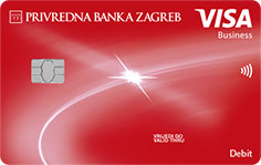 Visa Business Classic debitna kartica za poslovne subjekte