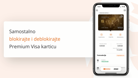 Blokiranje/deblokiranje kartice i kako do PIN-a